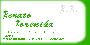 renato korenika business card
